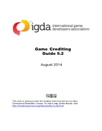 Game Crediting Guide 9.2
