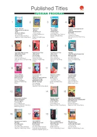 Published Titles RUSSIAN PROGRAM