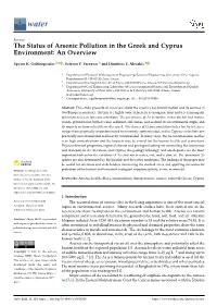 The Status of Arsenic Pollution in the Greek and Cyprus Environment: an Overview