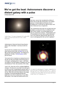 Astronomers Discover a Distant Galaxy with a Pulse 16 November 2015