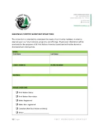 FNFC Workforce Intake Form