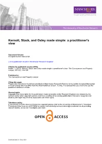 Kernott, Stack, and Oxley Made Simple: a Practitioner's View