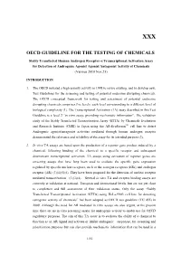 Oecd Guideline for the Testing of Chemicals
