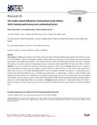 Research the Health-Related Millennium Development Goals (Mdgs)