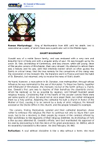 St. Oswald of Worcester Catholic.Net