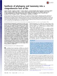 Synthesis of Phylogeny and Taxonomy Into a Comprehensive Tree of Life