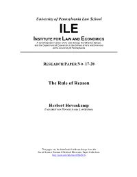 The Rule of Reason
