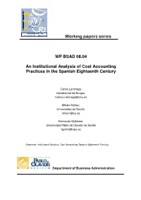 W Orking Papers Series WP BSAD 08.04 an Institutional Analysis Of