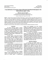 A New Distribution of Caucasian Wingnut (Pterocarya Fraxinifolia (Poiret) Spach) in the Kahramanmaras Region, Turkey