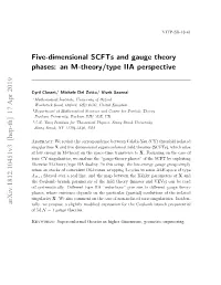 Five-Dimensional Scfts and Gauge Theory Phases: an M-Theory/Type IIA Perspective