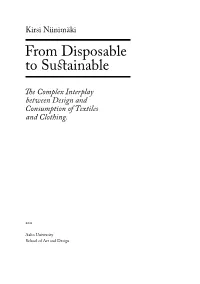 From Disposable to Sustainable