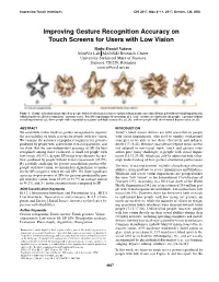 Improving Gesture Recognition Accuracy on Touch Screens for Users with Low Vision