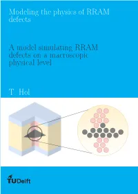 Modeling the Physics of RRAM Defects