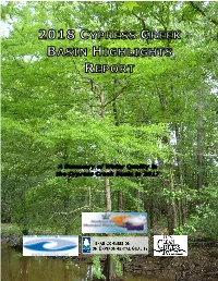 2018 Cypress Creek Basin Highlights Report
