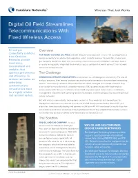 Digital Oil Field Streamlines Telecommunications with Fixed Wireless Access