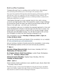Draft Local Plan Consultation