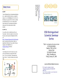 ESD Distinguished Scientist Seminar Series