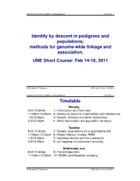 Identity by Descent in Pedigrees and Populations; Methods for Genome-Wide Linkage and Association