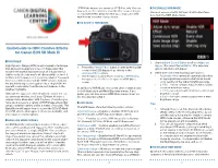 Quickguide to HDR Creative Effects for Canon EOS 5D Mark III