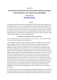 Transformation of Ukrainian and Serbian Media Identities During The