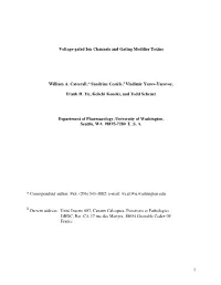 1 Voltage-Gated Ion Channels and Gating Modifier Toxins William A