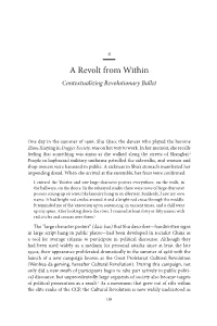A Revolt from Within Contextualizing Revolutionary Ballet