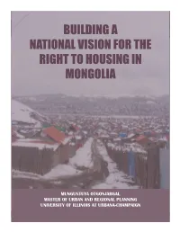 Building a National Vision for the Right to Housing in Mongolia