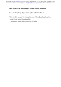 Draft Genomes of the Fungal Pathogen Phellinus Noxius in Hong Kong
