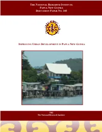 Improving Urban Development in Papua New Guinea