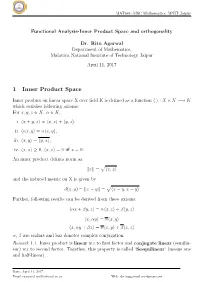 MAT641-Inner Product Spaces