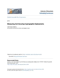 Measuring and Securing Cryptographic Deployments