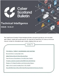Technical Intelligence ISSUE: 19.04.21
