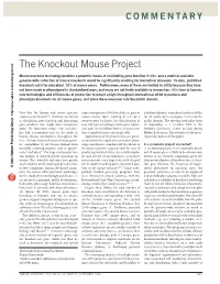 The Knockout Mouse Project