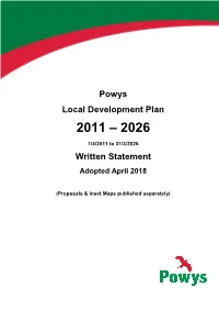2 Powys Local Development Plan Written Statement