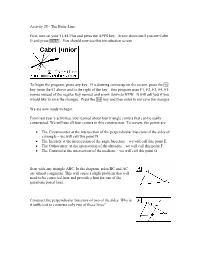 Activity 19 – Constructing Similar Triangles