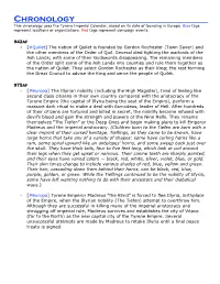 Chronology This Chronology Uses the Tyrene Imperial Calendar, Based on Its Date of Founding in Europa