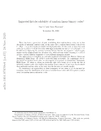 Improved List-Decodability of Random Linear Binary Codes