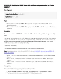 K12522815: Modifying the BIG-IP Device SSL Certificate Configuration Using the Icontrol REST API