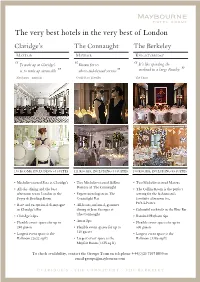 Maybourne Hotel Group Groups