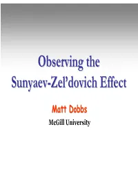 Observing the Sunyaev-Zel'dovich Effect
