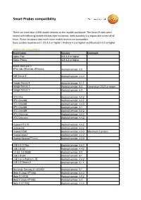 Smart Probes Compatibility