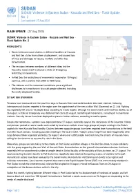 Violence in Eastern Sudan - Kassala and Red Sea - Flash Update No