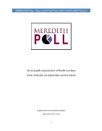 Meredith College Poll Report Oct 2019
