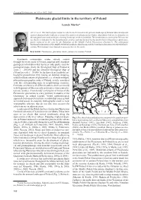 Pleistocene Glacial Limits in the Territory of Poland