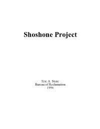 Shoshone Project History