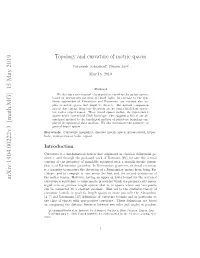 Topology and Curvature of Metric Spaces