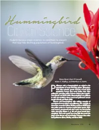 Hummingbird Citizen Science