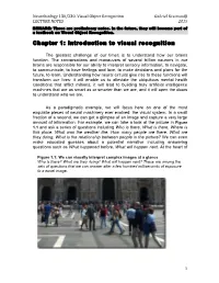 Introduction to Visual Recognition