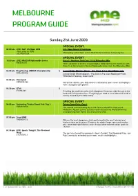 Melbourne Program Guide
