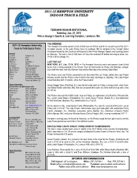 2011-12 Hampton University Indoor Track & Field